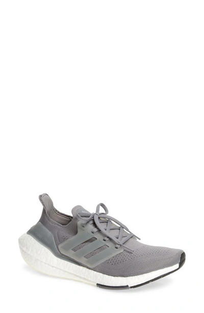 Shop Adidas Originals Ultraboost 21 Running Shoe In Grey/ Grey/ Grey