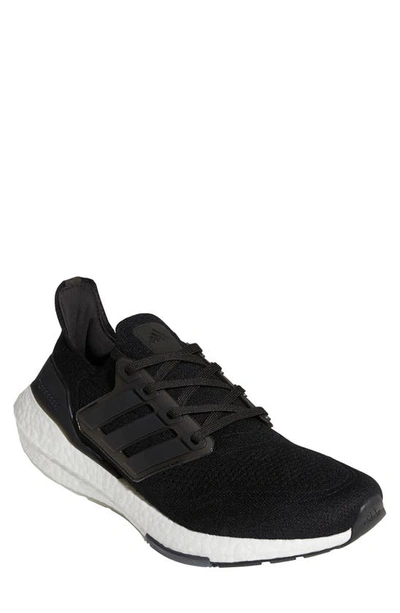 Shop Adidas Originals Ultraboost 21 Running Shoe In Black/ Black/ Grey