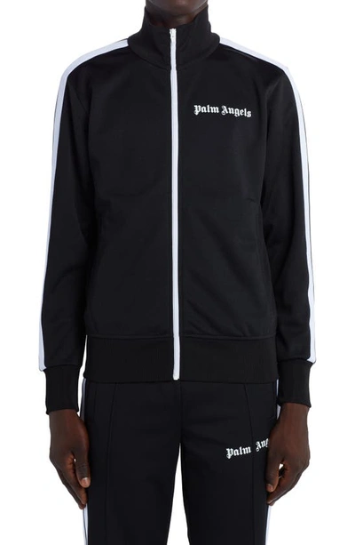 Shop Palm Angels Classic Logo Track Jacket In Black White