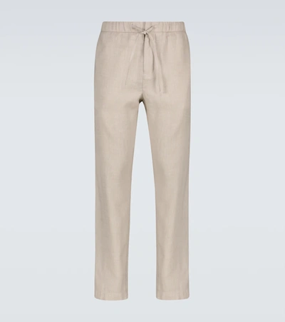 Frescobol Carioca Oscar Drawstring Chino Trousers In Nude