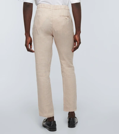 Frescobol Carioca Oscar Drawstring Chino Trousers In Nude