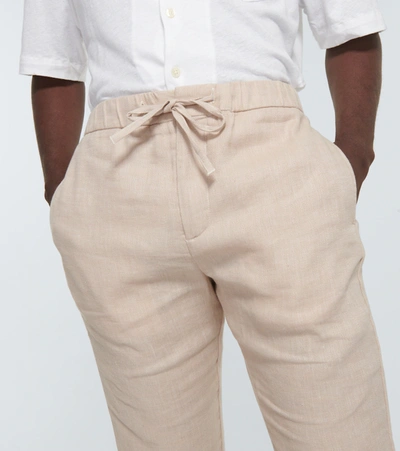 Frescobol Carioca Oscar Drawstring Chino Trousers In Nude
