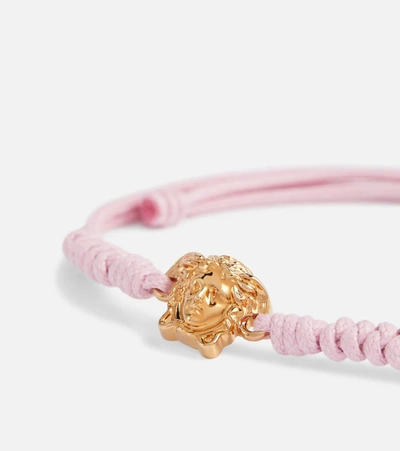 Shop Versace Medusa Braided Bracelet In Candy-oro