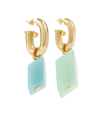 Shop Paco Rabanne Xl Link Embellished Hoop Earrings In Gold