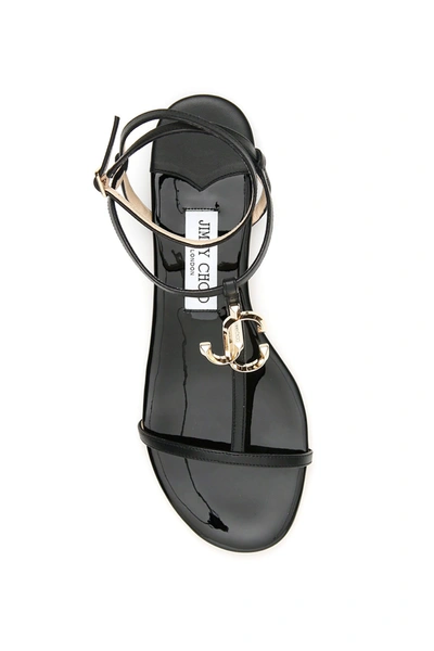 Shop Jimmy Choo Alodie Flat Sandals In Black