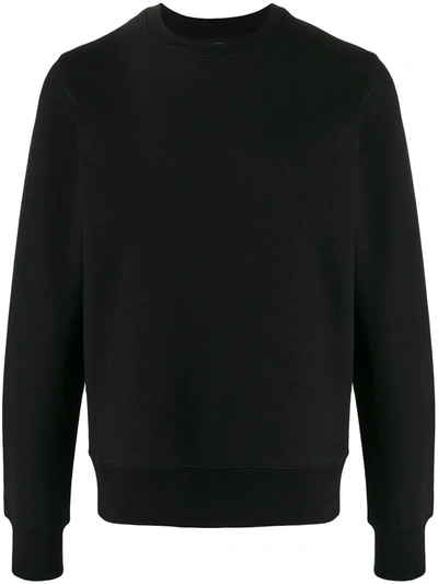Shop Y-3 Tonal-logo Crew-neck Sweatshirt In Black