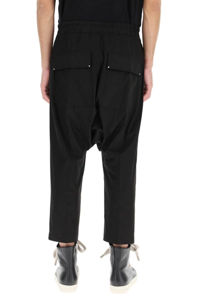 Shop Rick Owens Cropped Trousers In Black