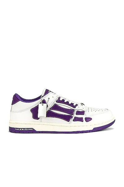 Shop Amiri Skel Top Low In White & Purple