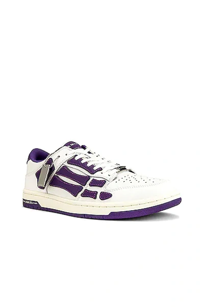 Shop Amiri Skel Top Low In White & Purple