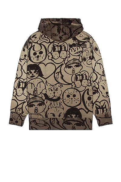 Shop Givenchy Hoodie Allover Chito In Khaki