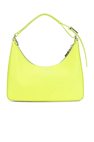 Shop Givenchy Small Moon Cut-out Hobo Bag In Fluo Yellow