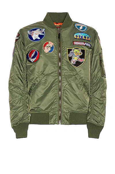 Shop Schott Grateful Dead Bomber In Sage