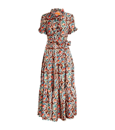 Shop La Doublej Silk Matisse Long And Sassy Maxi Dress In Multi