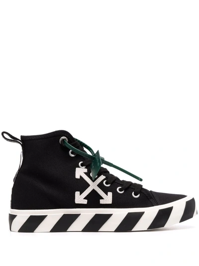 Shop Off-white Vulcanized Mid-top Sneakers In Black