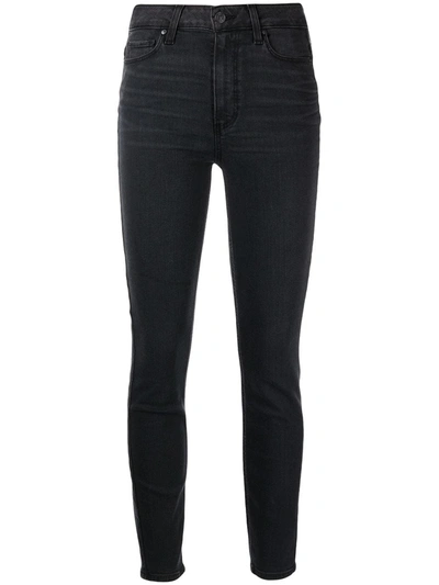 Shop Paige Margot High-rise Skinny Jeans In Black