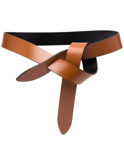 Shop Isabel Marant Interwoven Leather Belt In Black