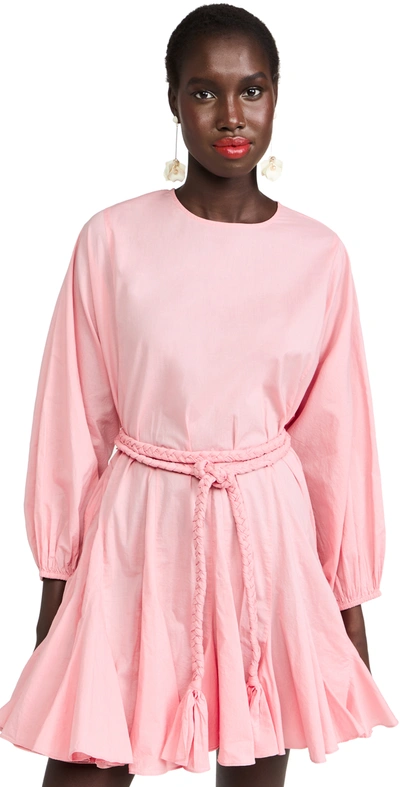 Shop Rhode Ella Long Sleeve Dress In Candy Pink