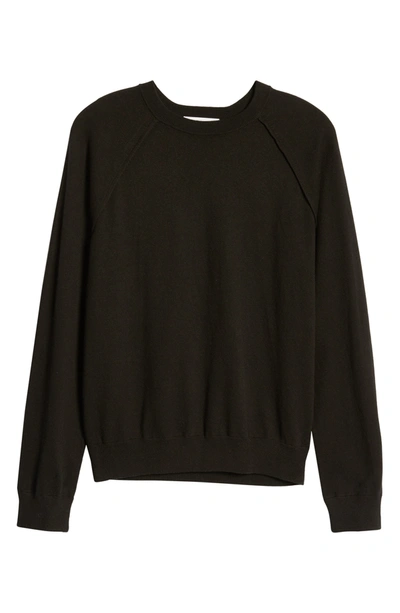 Shop Frame Luxe Crewneck Sweater In Noir
