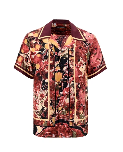 Shop Dolce & Gabbana Graphic Printed Buttoned Shirt In Multi