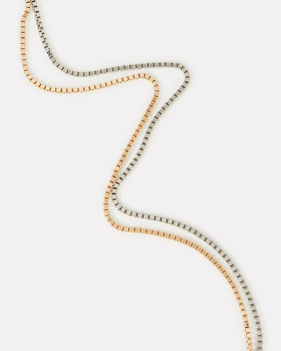 Shop Jordan Road Jewelry Bond Two-tone Layered Chain Necklace In Multi