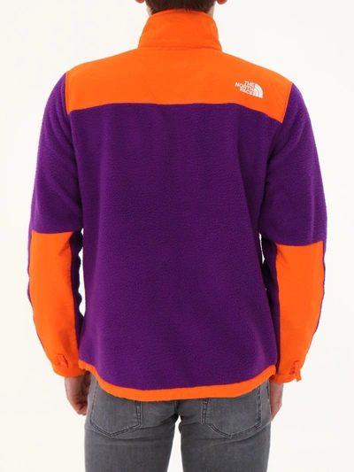 Shop The North Face Denali 2 Orange And Purple Jacket