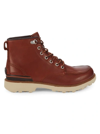 Shop Sorel Men's Caribou Waterproof Leather Boots In Dark Caramel