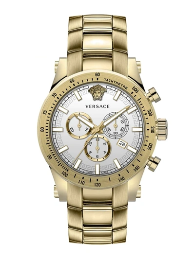 Shop Versace Men's Chrono Sporty Ip Gold Stainless Steel Watch