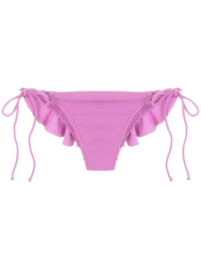 Shop Clube Bossa Malgosia Ruffle-embellished Briefs In Pink
