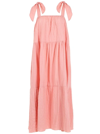 Shop Clube Bossa Peggy Cotton Midi Dress In Pink