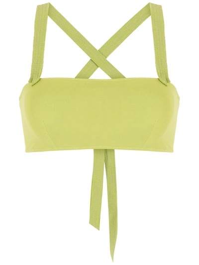 Shop Clube Bossa Casall Crossover Bikini Top In Green