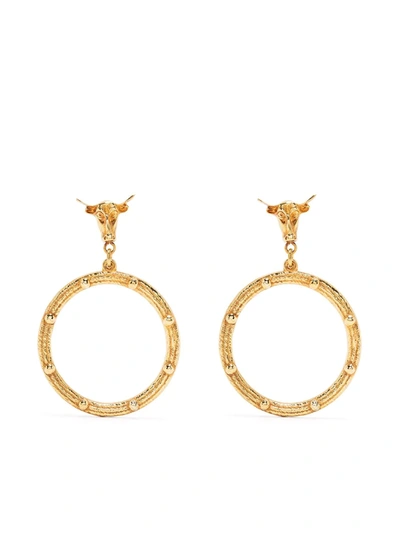 Natia X Lako Round Bull Earrings In Gold | ModeSens