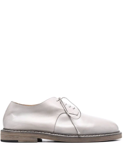 Shop Marsèll Nasello Leather Derby Shoes In Grey