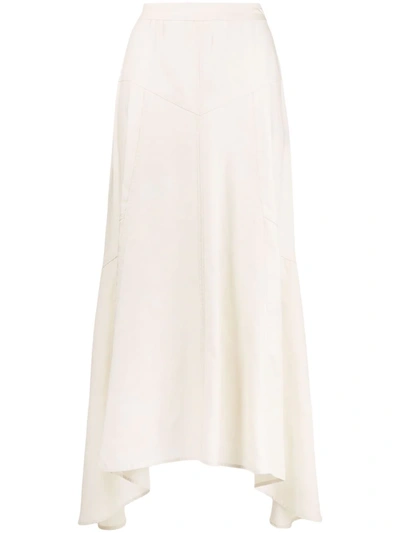 Shop Isabel Marant Étoile Asymmetric-hem Midi Skirt In Neutrals