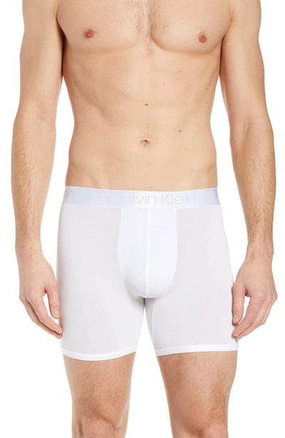 Shop Calvin Klein Ultrasoft Stretch Modal Boxer Briefs In White