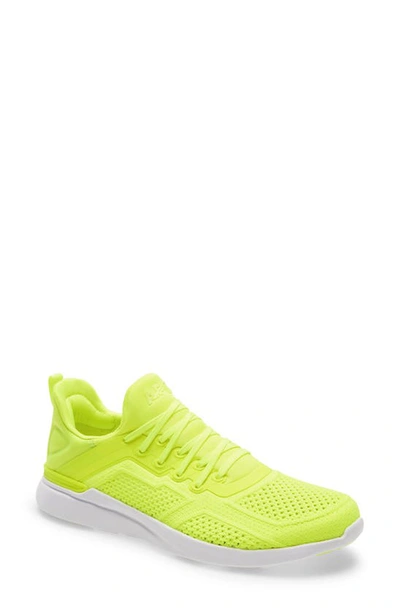 Shop Apl Athletic Propulsion Labs Techloom Tracer Knit Training Shoe In Yellow/ White