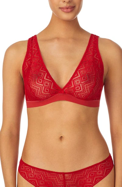 Shop Dkny Pure Lace Bralette In Brick