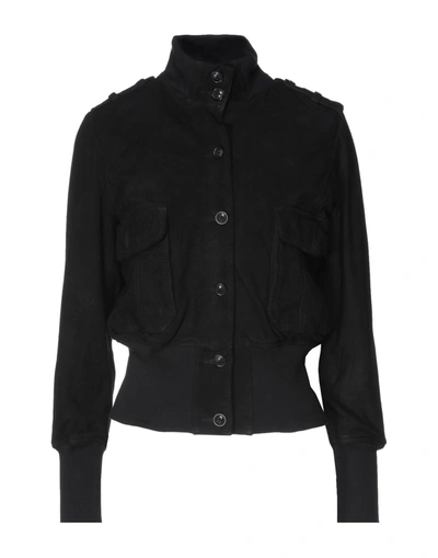 Shop Andrea D'amico Woman Jacket Black Size 8 Soft Leather