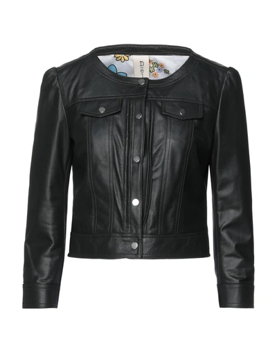 Shop Delan Woman Jacket Dark Green Size 10 Ovine Leather
