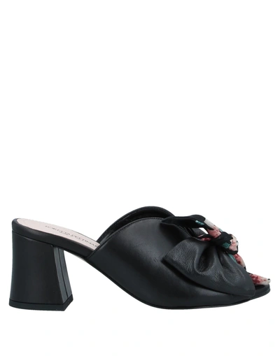 Shop Loretta Pettinari Woman Sandals Black Size 6 Soft Leather, Textile Fibers