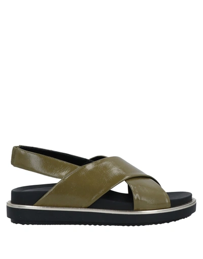 Shop Momoní Sandals In Military Green