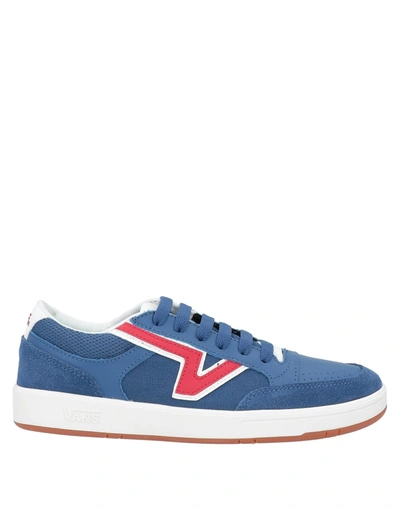 Shop Vans Man Sneakers Blue Size 8.5 Textile Fibers, Soft Leather