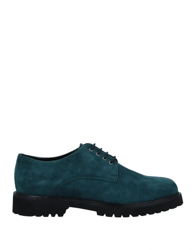 Shop Riccardo Cartillone Lace-up Shoes In Deep Jade