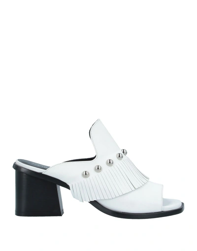 Shop Angelo Bervicato Sandals In White