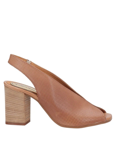 Shop Loretta Pettinari Woman Sandals Brown Size 5 Calfskin