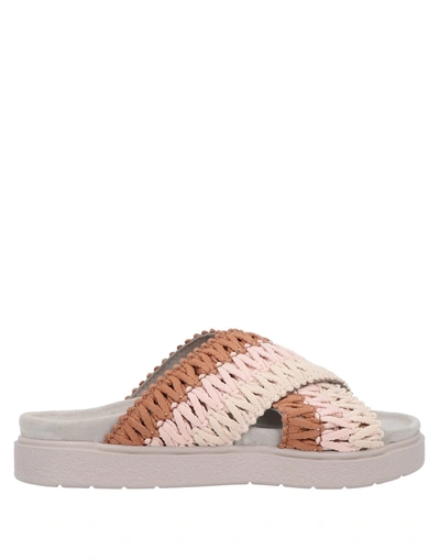Shop Inuikii Woman Sandals Blush Size 8 Soft Leather, Textile Fibers In Pink