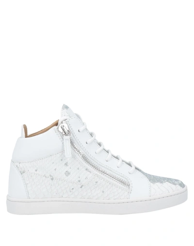 Shop Giuseppe Zanotti Woman Sneakers White Size 4 Soft Leather