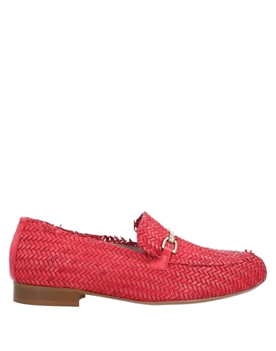 Shop Paola Ferri Woman Loafers Red Size 5 Soft Leather