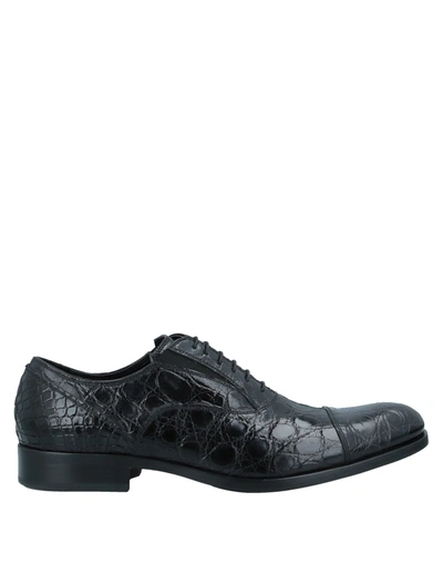 Shop Alberto Guardiani Lace-up Shoes In Black