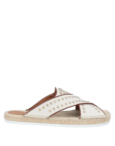 Shop See By Chloé Woman Espadrilles Ivory Size 7 Calfskin In White