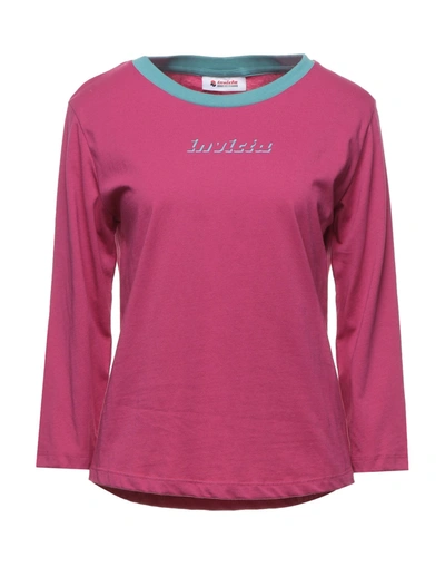 Shop Invicta Woman T-shirt Fuchsia Size L Cotton In Pink